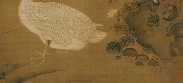 明代画.吕纪_狮头鹅图_绢本辽_13091.23774