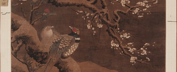 明代画.吕纪_梅茶雉雀图_绢本_5500.8982 明代画.吕纪_梅茶雉雀图_绢本_5500.8982