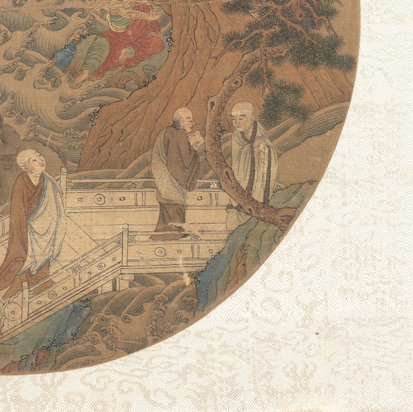 明代画_观音和十六罗汉图册页_绢本_水墨_设色_美国大都会艺术博物馆_4450.4433 明代画_观音和十六罗汉图册页_绢本_水墨_设色_美国大都会艺术博物馆_4450.4433