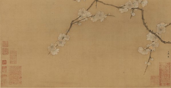 宋代画.马麟_层迭冰绡图轴_绢布北京故_6555.13500