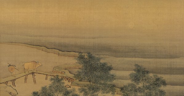 宋代画.杨柳_暮归图_绢本_4331.9073_250dpi