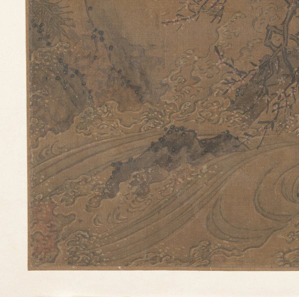 宋代画.崔慤_传_梅渓瀑布图册页大都_4550.4523