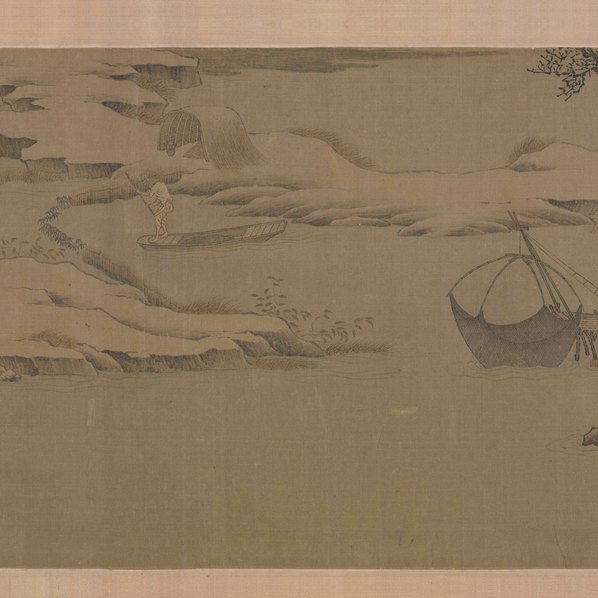 宋代画_雪渔图卷_全卷日订单_绢_93272.4727