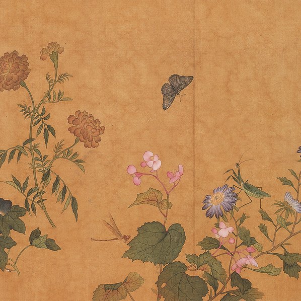 宋代画_古代花鸟长卷_纸本;