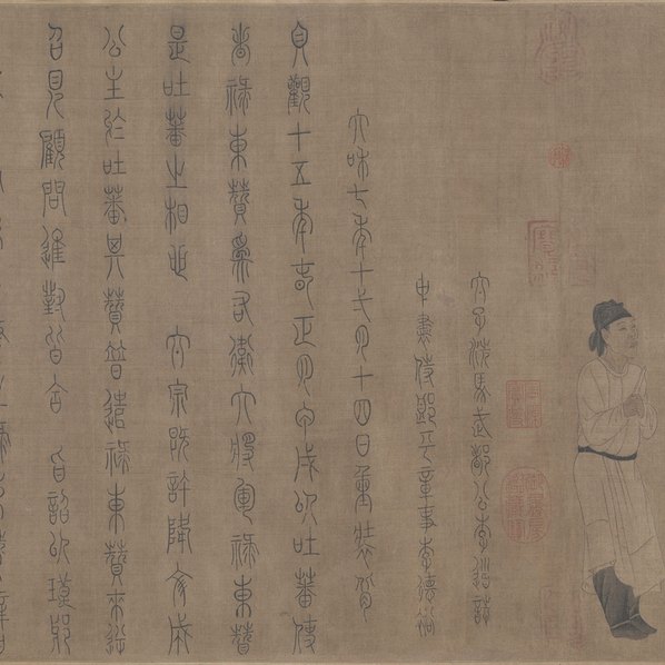 唐代画.阎立本_步辇图-全卷_二版_绢本传世名