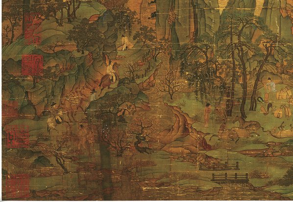 唐代画.李昭道_明皇幸蜀图 唐代画.李昭道_明皇幸蜀图