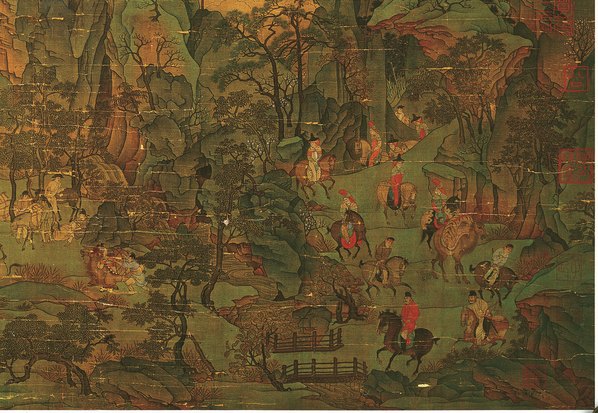 唐代画.李昭道_明皇幸蜀图 唐代画.李昭道_明皇幸蜀图