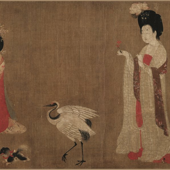 唐代画.周昉_簪花仕女图_绢本_画芯_绢本_25152.6393 唐代画.周昉_簪花仕女图_绢本_画芯_绢本_25152.6393