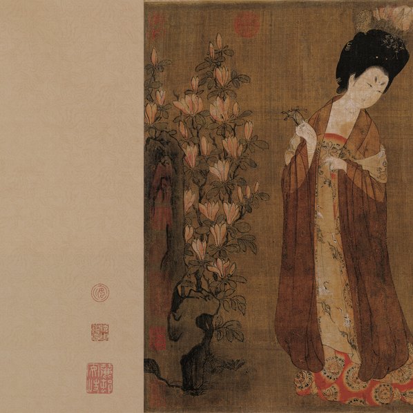 唐代画.周昉_簪花仕女图_绢本_图卷绢本_日单_37378.5433 唐代画.周昉_簪花仕女图_绢本_图卷绢本_日单_37378.5433