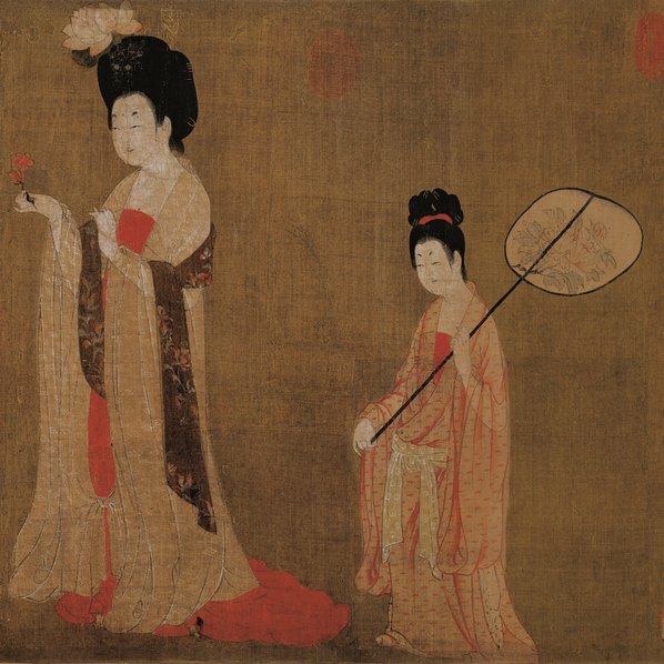 唐代画.周昉_簪花仕女图_绢本_图卷绢本_日单_37378.5433 唐代画.周昉_簪花仕女图_绢本_图卷绢本_日单_37378.5433