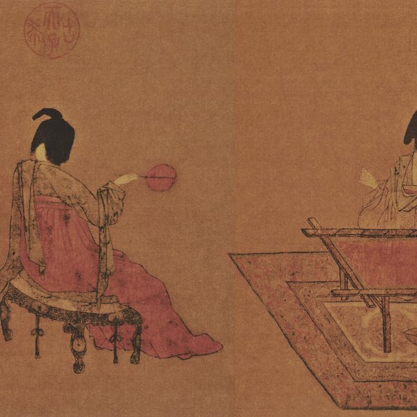 唐代画.周昉_传_挥扇仕女图绢本_38360.3898 唐代画.周昉_传_挥扇仕女图绢本_38360.3898
