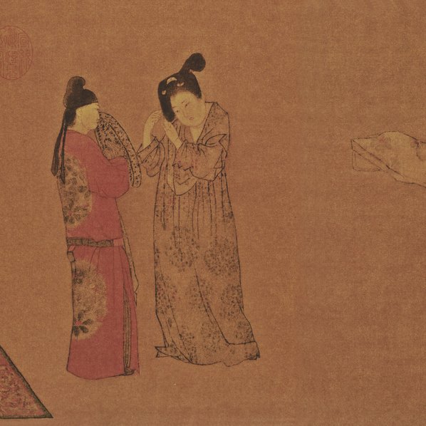 唐代画.周昉_传_挥扇仕女图绢本_38360.3898 唐代画.周昉_传_挥扇仕女图绢本_38360.3898