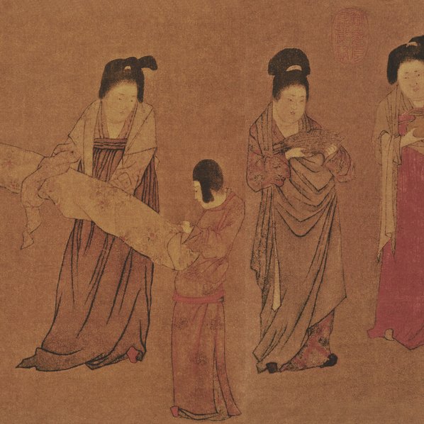 唐代画.周昉_传_挥扇仕女图绢本_38360.3898 唐代画.周昉_传_挥扇仕女图绢本_38360.3898