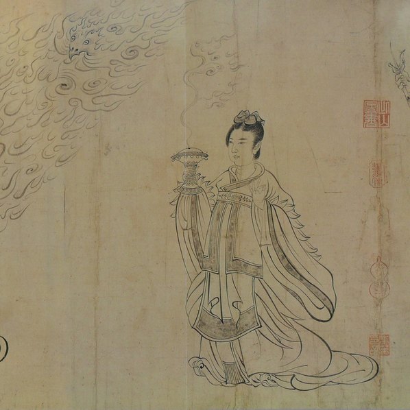 唐代画.吴道子_送子天王图_纸本_日本大阪市立美术_39003.4193