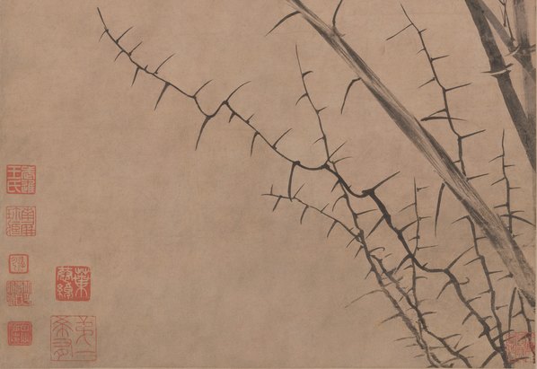 元代画.顾安_新篁图轴_最佳_纸本_4565.12539