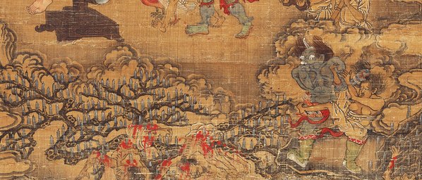元代画.陆仲渊_十王图_阎罗大王绢本_4961.8490