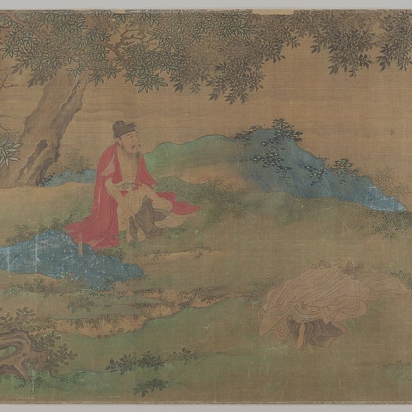 元代画.赵孟兆页_花溪浴马图绢本_大都_47785.2756_250dpi