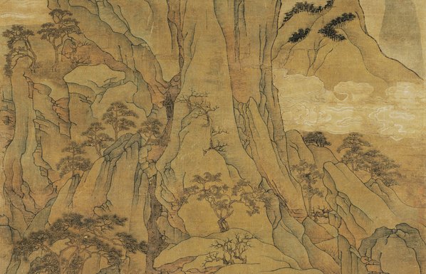 元代画.胡廷晖_春山泛舟图轴绢本_6496.16732 元代画.胡廷晖_春山泛舟图轴绢本_6496.16732