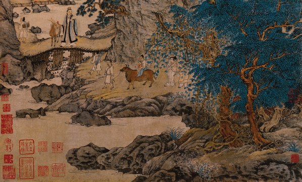 元代画.王蒙_葛稚川移居图_纸本