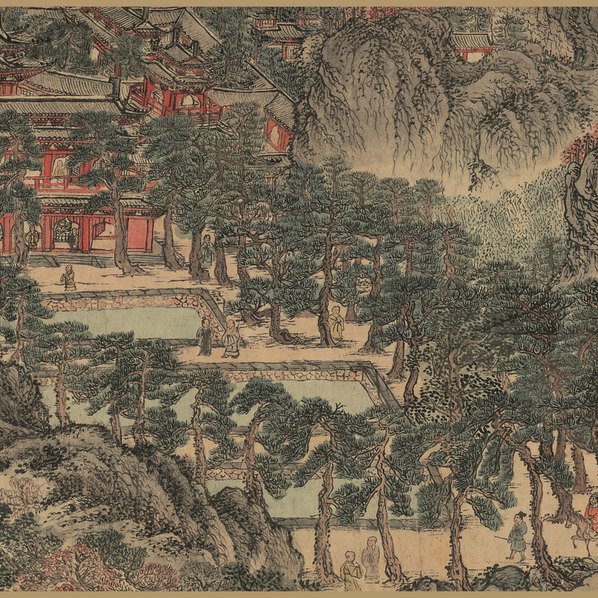元代画.王蒙_太白山图卷画芯全图_纸本_33209.3900 元代画.王蒙_太白山图卷画芯全图_纸本_33209.3900