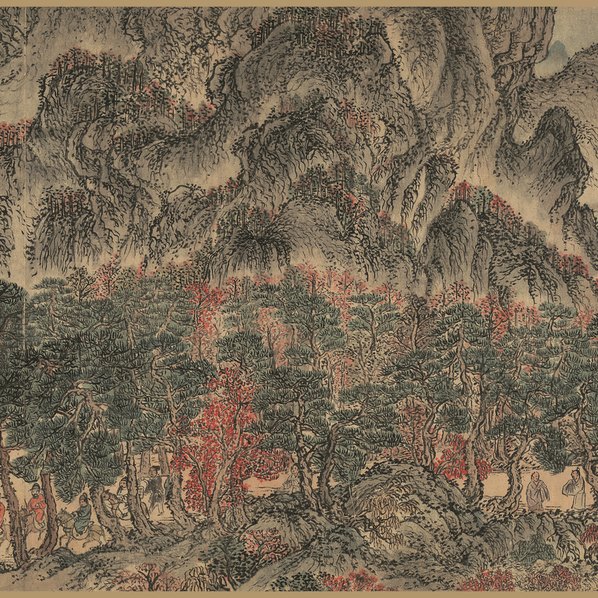 元代画.王蒙_太白山图卷画芯全图_纸本_33209.3900 元代画.王蒙_太白山图卷画芯全图_纸本_33209.3900
