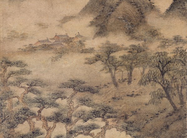 元代画.张羽_松轩春霭图轴_3500.10361 元代画.张羽_松轩春霭图轴_3500.10361