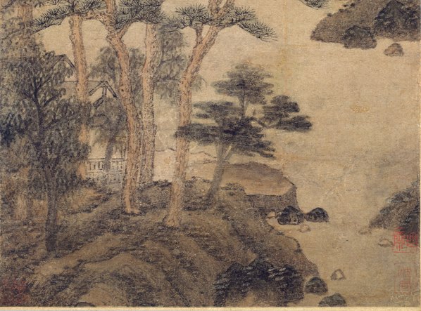 元代画.张羽_松轩春霭图轴_3500.10361 元代画.张羽_松轩春霭图轴_3500.10361