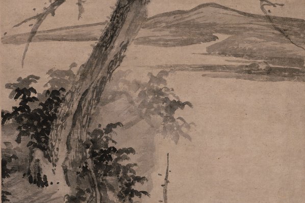 元代画.吴镇_松石图轴纸本_4686.12472 元代画.吴镇_松石图轴纸本_4686.12472