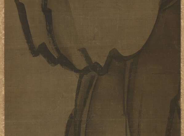 元代画.传_颜辉_寒山拾得图之二绢本_东_5266.15535 元代画.传_颜辉_寒山拾得图之二绢本_东_5266.15535