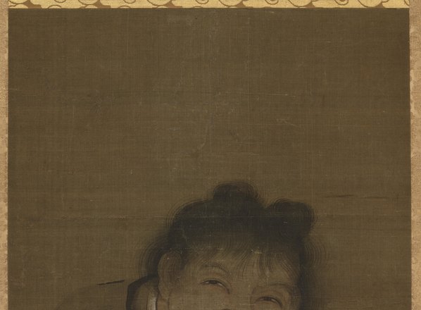 元代画.传_颜辉_寒山拾得图之一绢本_东_5267.15516