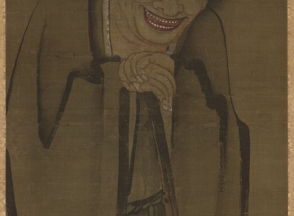 元代画.传_颜辉_寒山拾得图之一绢本_东_5267.15516