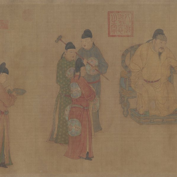 元代画.任仁发_张果见明皇图_全卷_绢本北京故_34642.7309