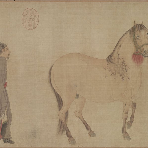 元代画.任仁发_人马图_全卷_绢本克里夫_28798.3526