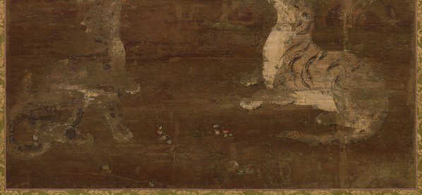 五代_高僧贯休_十六罗汉像_跛陀罗尊者唐卡布本_北_9568.17717