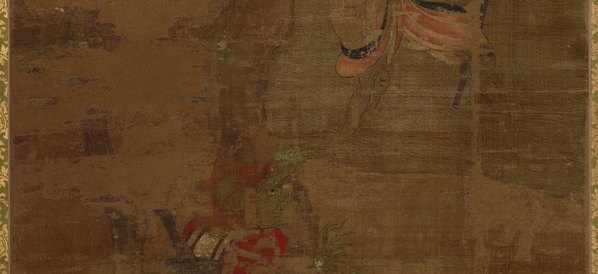五代_高僧贯休_十六罗汉像_苏频陀尊者唐卡布本_北_9683.17717