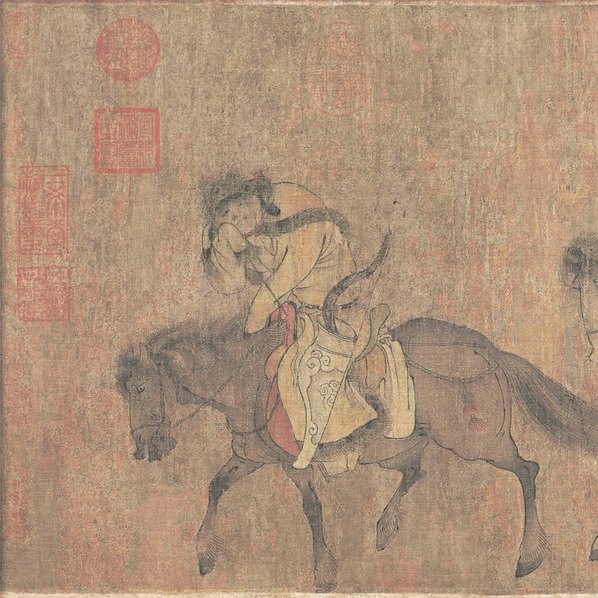 五代_旧传胡环_番骑图_绢本_16643.3071 五代_旧传胡环_番骑图_绢本_16643.3071