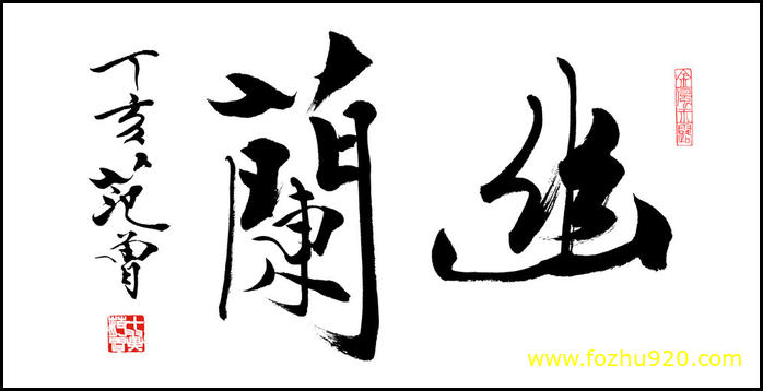 【书法名贴】近现代_范曾_幽兰（10709x5444）