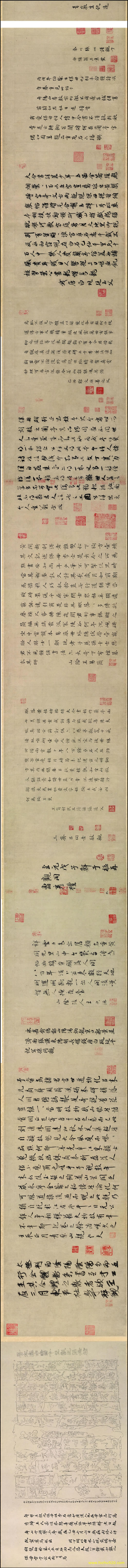 【书法名贴】清_徐邦达_砖考卷_砖考卷b（26428x2137）