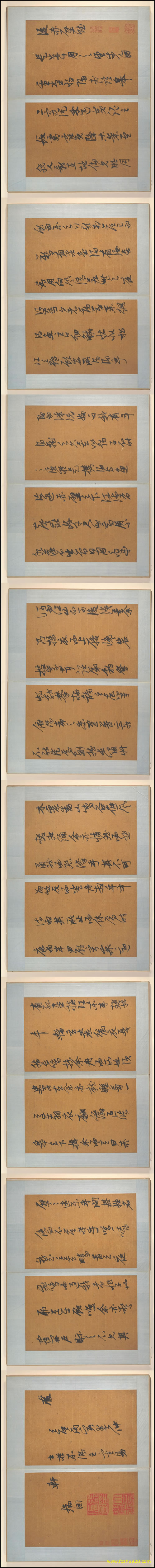 【书法名贴】明_张瑞图_书苏轼后赤壁赋册（38110x3740）