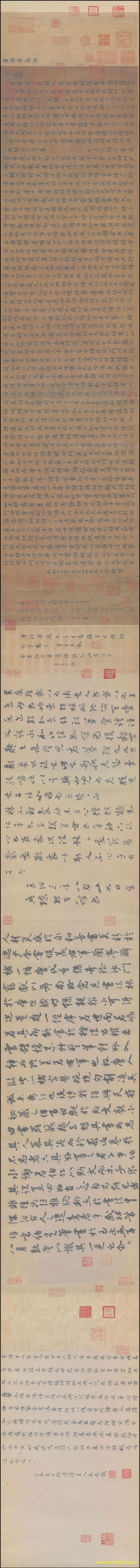 【书法名贴】唐_玄唐_佚名_摹小楷黄庭经5_玄唐_佚名_摹小楷黄庭经绢本34150（78977x6990）