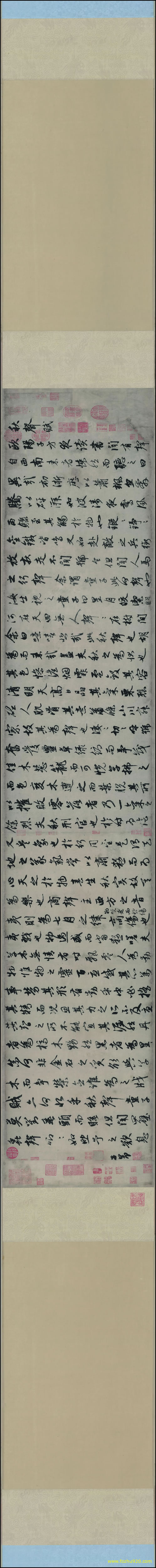 【书法名贴】元_赵孟頮_秋声赋_全卷纸本367215辽博（43502x4316）
