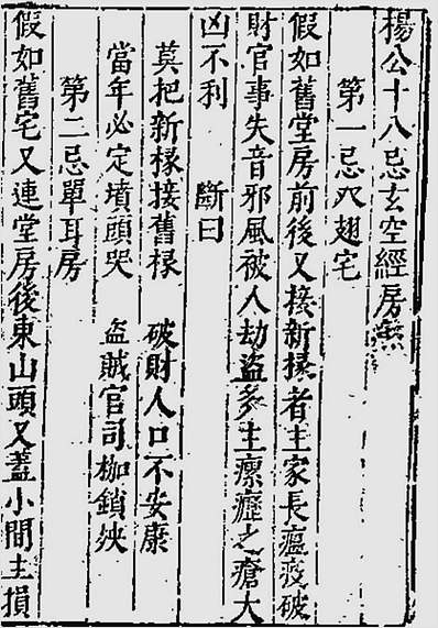 十八忌玄空经房煞（古本）