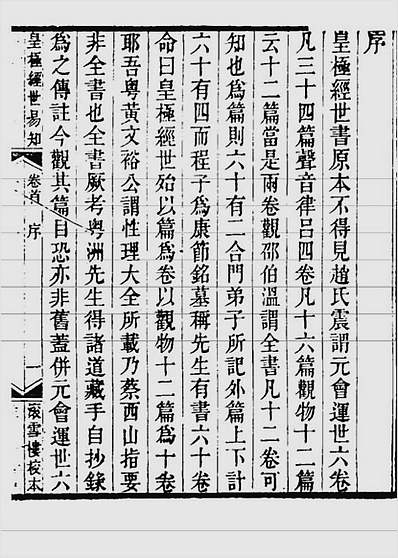 皇极经世易知上册（古本）